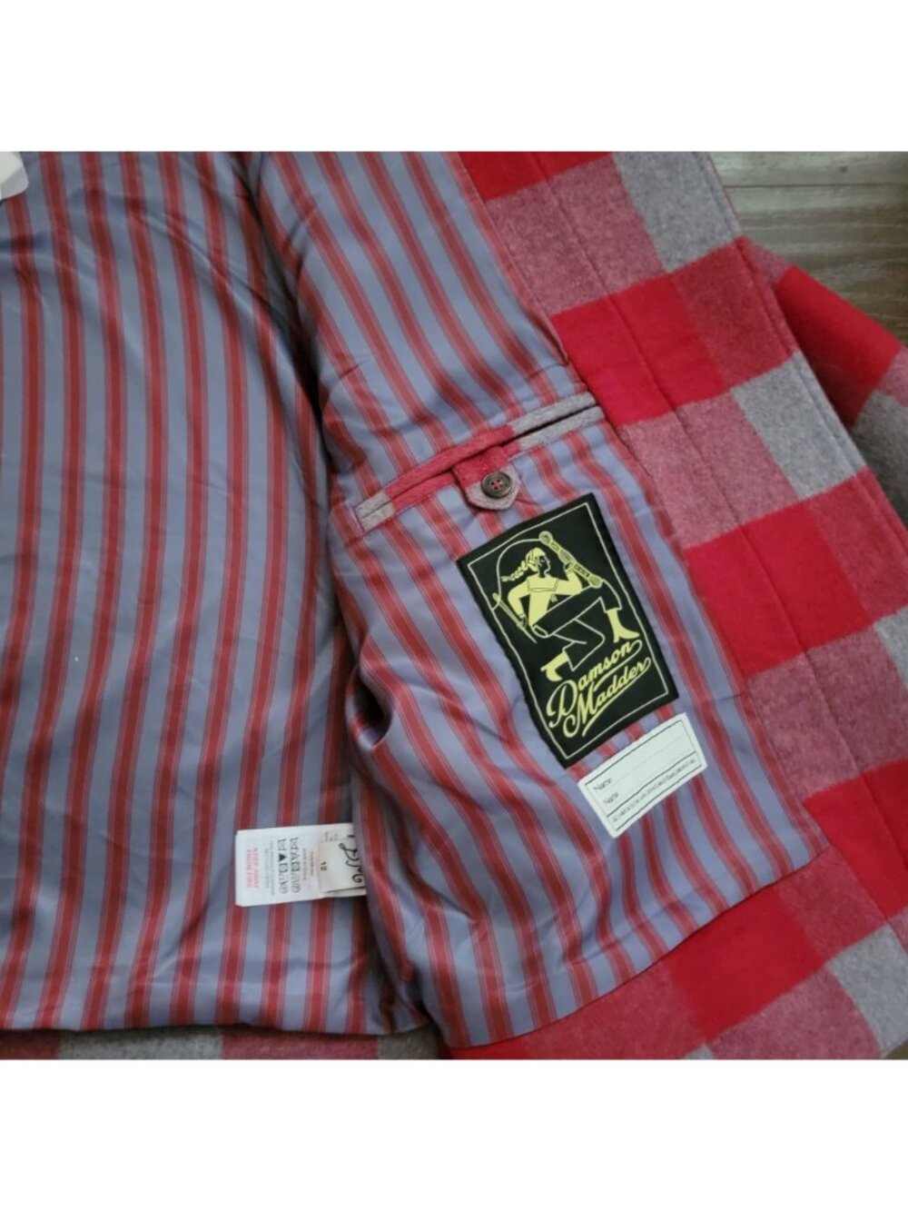 Damson Madder Wool Mock Neck Bomber Coat Town & Country Heritage Twee Womens 8 - Picture 5 of 12